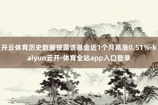 开云体育历史数据披露该基金近1个月高涨0.51%-kaiyun云开·体育全站app入口登录